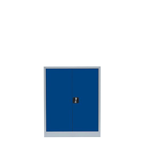 Lüllmann archiefkast/vleugeldeurkast, 1000 x 800 x 380 mm, lichtgrijs/gentiaanblauw, 530311