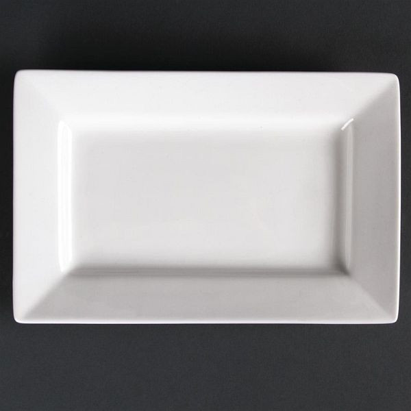 Lumina rechthoekige borden met brede rand 20cm, VE: 6 stuks, CD629