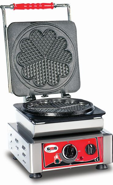 GMG wafelijzer Amore-L, 1x (Ø 21cm), verwisselbare bakplaat zeer eenvoudig te monteren, 50° tot 300°C, makkelijk schoon te maken, WE-01L