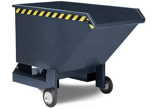 RR Industrietechnik kipwagen van staal, 1000 liter inhoud, grijs, 269929