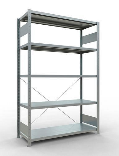 Schulte legbord, basisveld, 5 opbergniveaus, kruisschoor, vakbelasting 250 kg, 1360 x 536 x 2000 mm, 278765