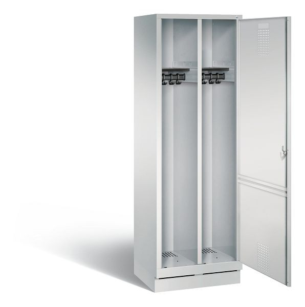 C+P zwart wit kastje Evolo, H1800xB610xD500mm, kleur: lichtgrijs, 48220-20 S10000