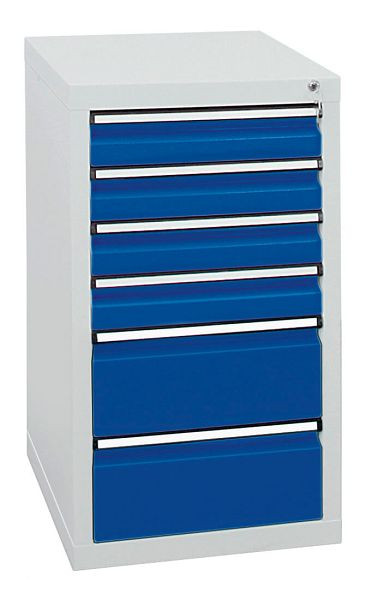 stumpf ladekast serie STS 410, RAL 7035/5010, 6 laden (4x100, 2x200 mm), 7101574