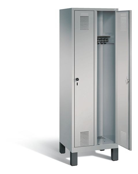 C+P Evolo locker, H1850xW610xD500mm, kleur: wit aluminium, 48010-20 S10031