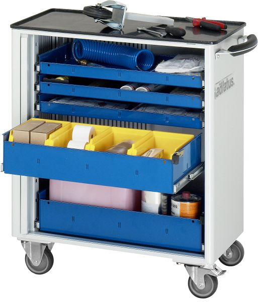 RAU gereedschapswagen serie adlatus model 7265, B725 x D400 x H860 mm, inclusief metalen steun, 02-7265.11