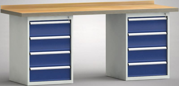 KLW standaard werkbank - 2000 x 700 x 840 mm L x D x H, WS215N-2000M40-E7029