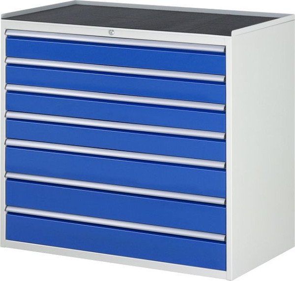 RAU ladekast serie 7000, metalen onderstel, 7 x lade maat XXL 4xH120, 3xH150 mm, 1145x1035x650 mm, 03-XXL7.10A-MT.11