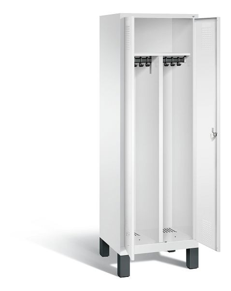 C+P zwart wit kastje Evolo, H1850xB610xD500mm, kleur: verkeerswit, 48012-20 S10187
