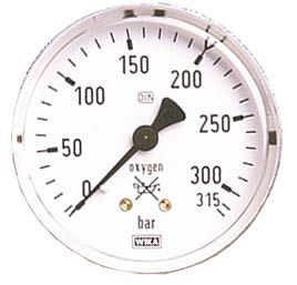 ELMAG flessendrukmeter (zuurstof) voor drukregelaars voor stalen flessen, 59698
