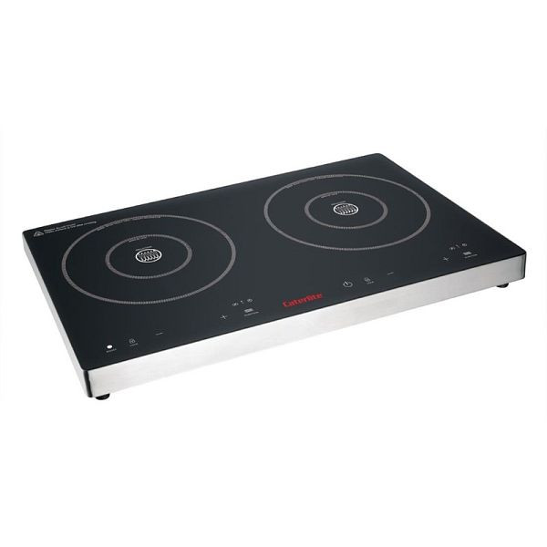 Caterlite dubbele inductiekookplaat met tiptoetsbediening 3000W, DF824