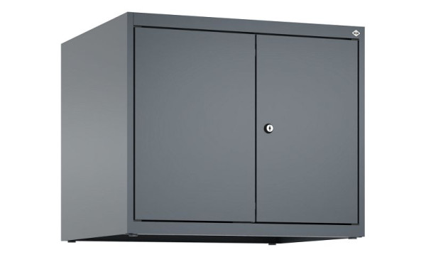 C+P Schrankaufsatz Classic PLUS, C Aufsatzschrank Classic PLUS, 2 Abteile, 500x600x500mm, 7016/7016, Zylinderschloss, 080092-20 S10027