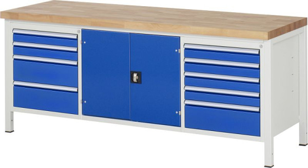 RAU werkbank serie 8000 - model 8908, B2000 x D700 x H840-1040 mm, 13-8908A2-207B4H.11
