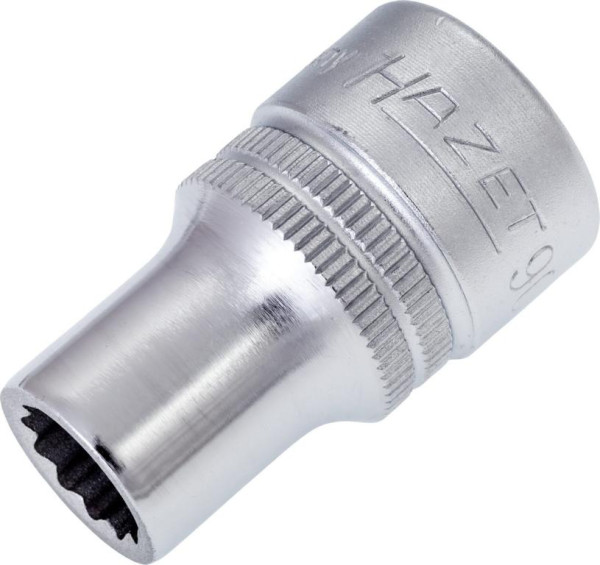 Hazet dop, dubbel zeskant, hol vierkant 12,5 mm (1/2 inch), 10 mm, gekarteld, 900Z-10