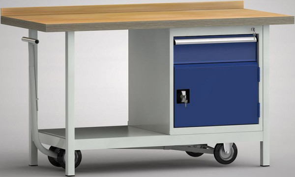 KLW mobiele standaard werkbank 1500 mm lang, WS713N-1500M40-E1681