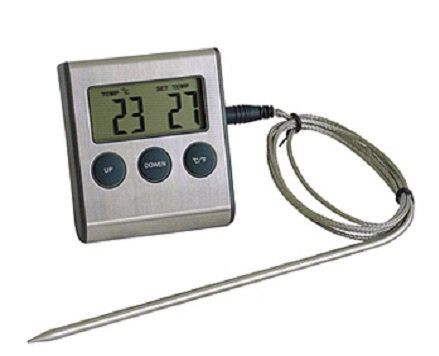 GSD digitale vleesthermometer met timerfunctie, RVS, VE: 16 stuks, 80 151