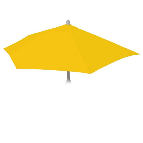 Mendler vervangende hoes voor parasol halfrond Parla, parasolhoes vervangende hoes, 270cm stof/textiel UV 50+ 3kg, geel, 97732