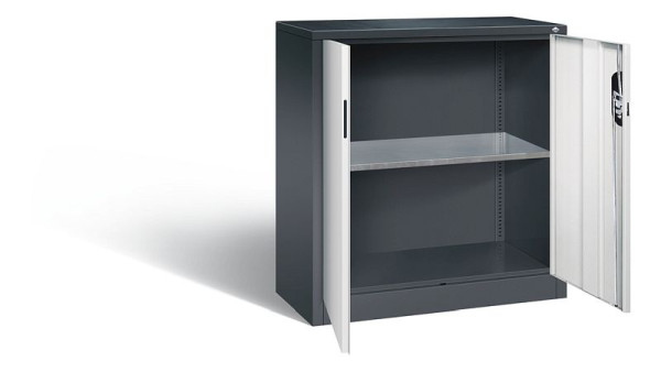 C+P gereedschapskast Acurado, H1000xW930xD400mm, kleur: zwartgrijs/lichtgrijs, verzonken handgreep, 8820-000 S10252