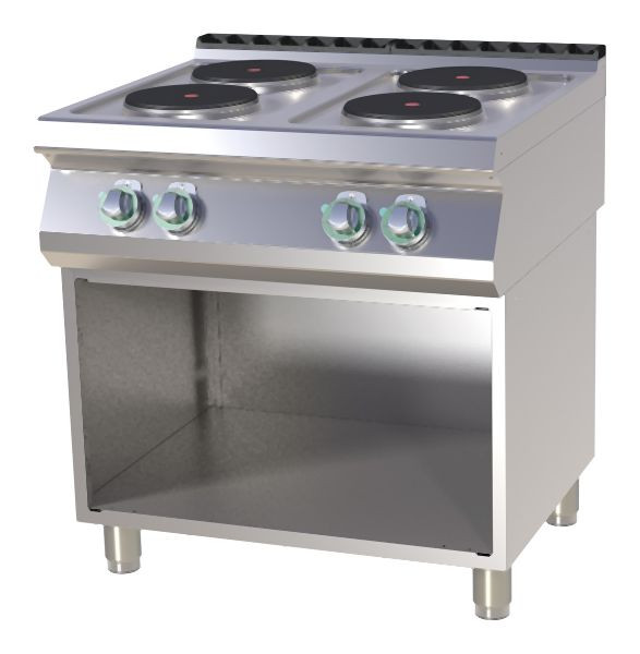 RM Thermik Serie 700, elektrisch fornuis met onderstel, 800x730x895 mm, SP-780E