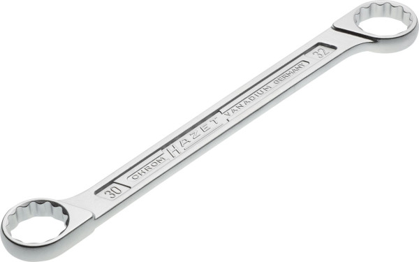 Hazet dubbele ringsleutel, buiten dubbel zeskant tractieprofiel, 30x32mm, 610N-30X32