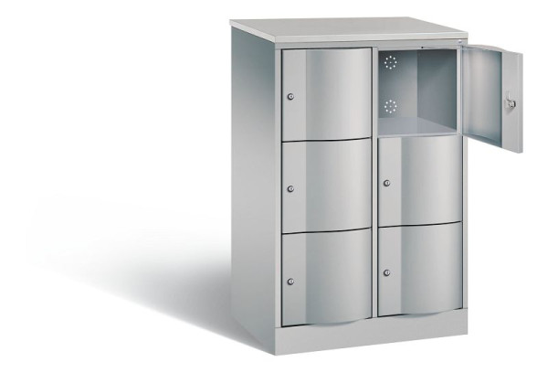 C+P lockerkast Resisto, H1255xB772xD540mm, kleur: wit aluminium, 8573-272 S10472