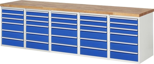 RAU werkbank serie 7000 - model 7515-6, B3000 x D700 x H890 mm, systeemonderstel B3000 x D650 x H850 mm, 03-7515A6-307B4M.11