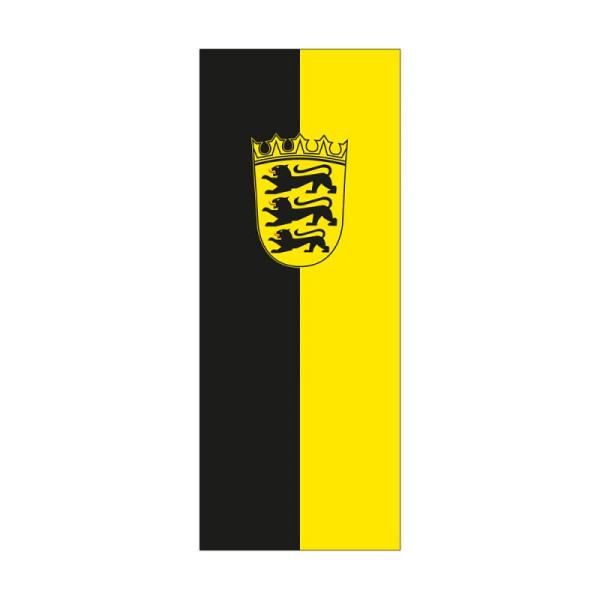 Stein HGS HGS staatsvlag van Baden-Württemberg, 400 x 150 cm (staand formaat), met karabijnhaak, FlagTop 110 g/m², voor vlaggenmasten vanaf 8 m, met ajoursteek voor Ø 4 cm giek, 26108