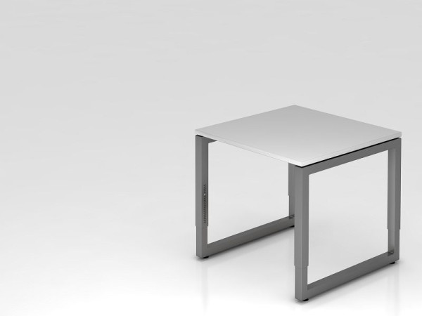 Hammerbacher bureau O-voet vierkant 80x80cm grijs/grafiet, rechthoekige vorm met zwevend tafelblad, VRS08/5/G