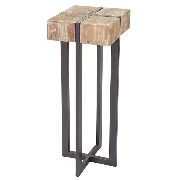 Mendler bloementafel HWC-A15, bloemenstandaard bloemenzuil, dennenhout rustiek massief 100x32x32cm, 56901