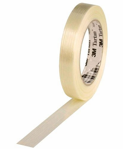 3M filamenttape voor verpakkingen van zware en gevaarlijke goederen, 19 mm breed x 50 m, dikte 100 µ, verpakking: 12 rollen, 299490