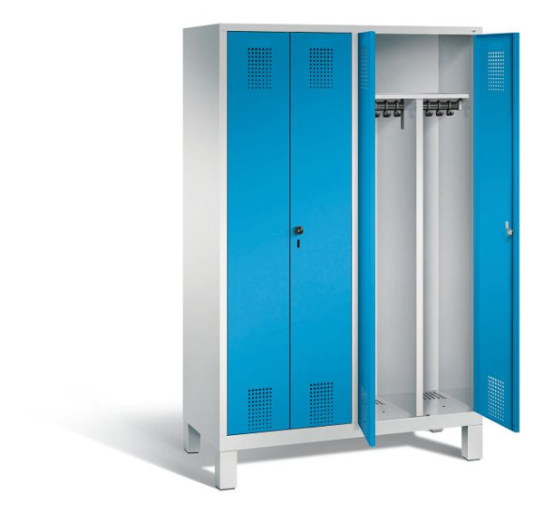 C+P zwart wit kastje Evolo, H1850xW1190xD500mm, kleur: lichtgrijs/lichtblauw, 48012-40 S10137