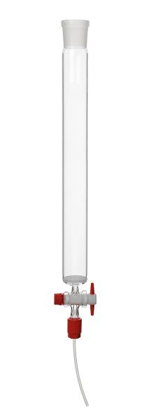 Rettberg chromatografiekolom, vulhoogte 750 mm, binnen-Ø 60 mm, huls NS 45/40, schroefdraad GL 14 (type B), glasfrit porositeit 0, 107000235