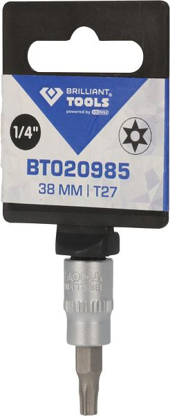 Brilliant Tools Torx-bitdop 1/4", met vlakgat, TB27, BT020985
