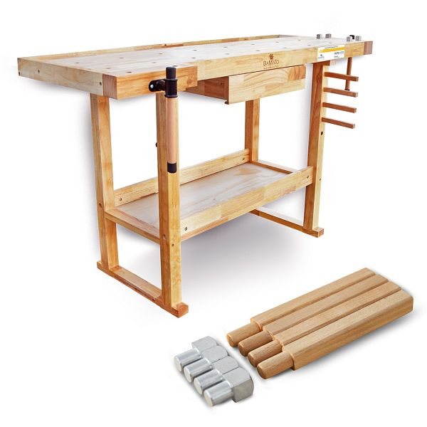BAMATO werkbank WORK-1520 van massief hout, WORK-1520