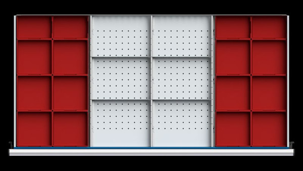ANKE werkbanken, kleine onderdelen dozen & verdelers, SK binnenafmetingen: 1110 x 540 mm, voor fronthoogte 180-360 mm, 902.383