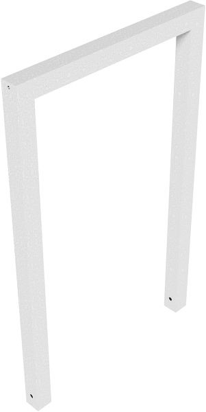 Schake leunbeugel van staalbuis, rechthoekige buis 60 x 60 mm, zonder dwarsbalk, totale breedte: 750 mm, thermisch verzinkt, 454_075