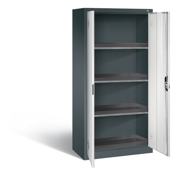 C+P klimaatkast Acurado, H1950xW930xD500mm, kleur: antracietgrijs/lichtgrijs, verzonken handgreep, 8921-316 S10160
