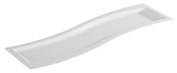 APS GN 2/4 dienblad -SINUS-, 53 x 16,2 cm, hoogte: 2 cm, melamine, wit, 84231