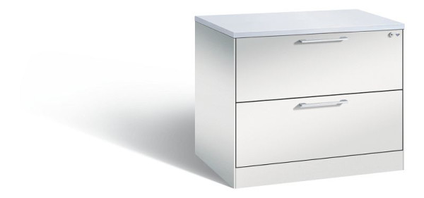 C+P archiefkast Asisto, H710xB800xD600mm, kleur: lichtgrijs, beugelgreep, 146273-222 S10043
