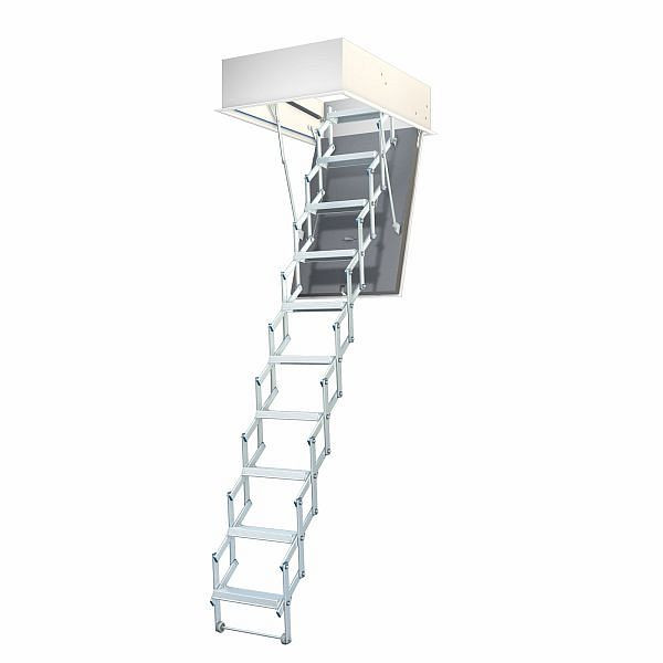 Wellhöfer schaartrap Liliput met thermische isolatie WS3D, plafondopening 90 x 60 cm, hoogte vrije ruimte 211 - 237 cm, 221000112