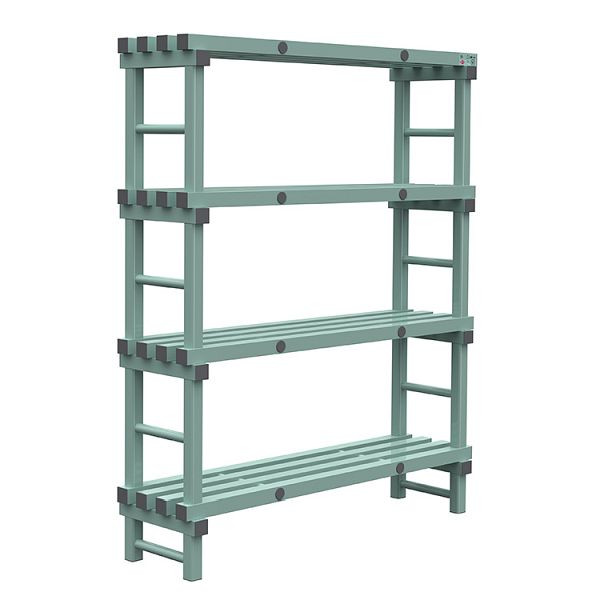 REA Euro plank 1400x400x1750mm, 4 staanders met 450mm tussenruimte, 308.142