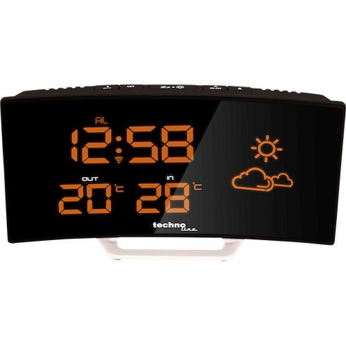 Technoline weerstation, radioklok DCF-77 met handmatige instelmogelijkheid, afmetingen: 196 x 106 x 39 mm, WS 6832