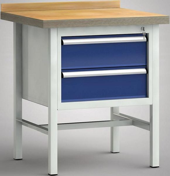 KLW standaard werkbank - 1500 x 700 x 840 mm L x D x H, WS058N-0750M40-E7023