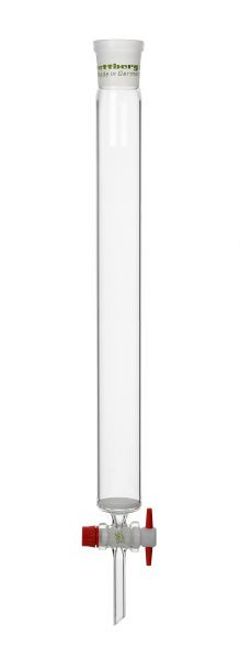 Rettberg chromatografiekolom, vulhoogte 200 mm, binnen-Ø 20 mm, huls NS 29/32, met groeven, 867001212