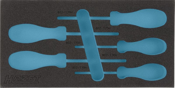 Hazet 2-componenten zachtschuim inleg, voor 163-185/5, afmetingen / lengte: 342 mm x 172 mm, 163-185L