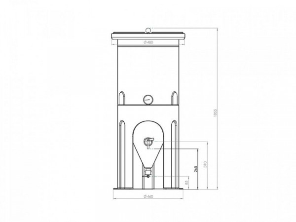 Speidel Kellermeister 65 Liter Konustank für drucklose Gärung, 77368-0001