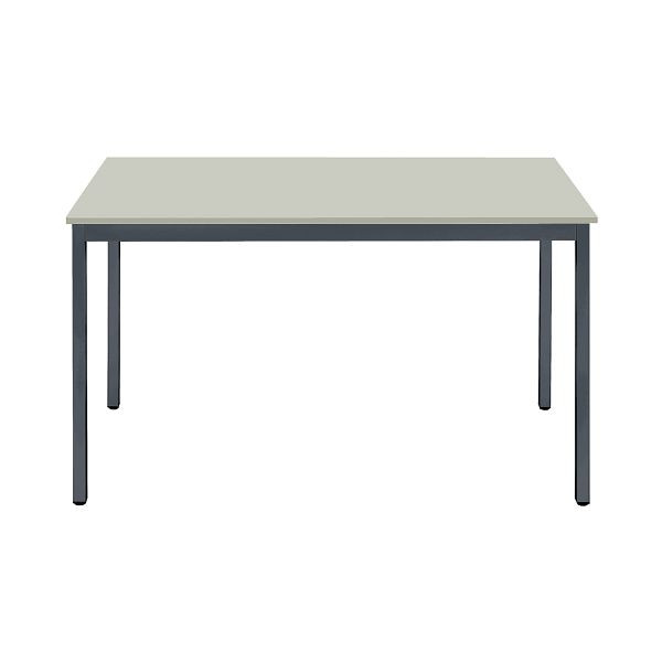 Bisley MULTI Desking multifunctionele tafel, rechthoekig 19 mm, decor G grijs, frame antracietgrijs, H 740 x B 1600 x D 800 mm, MT1608G334