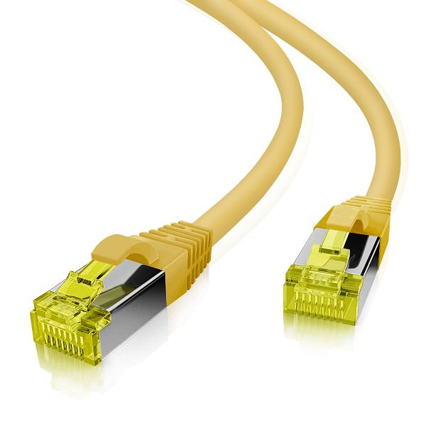 Helos patchkabel S/FTP Cat 6a geel 15,0m, 118107