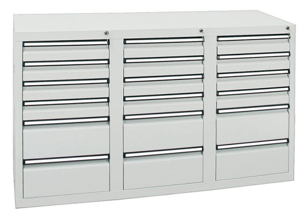 stumpf ladekast serie STS 410, RAL 7035/7035, 18 laden (12x100, 6x200 mm), 7103507