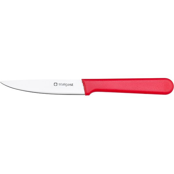 Stalgast schilmesje, HACCP, rood handvat, roestvrijstalen lemmet 9 cm, MS0971090