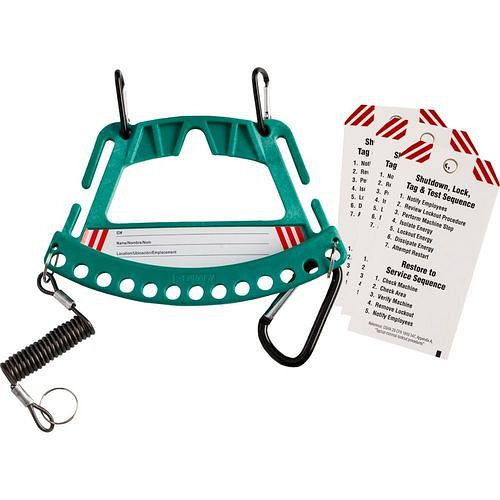 Brady drager voor 12 hangsloten, inclusief 3 tags, groen, 312035